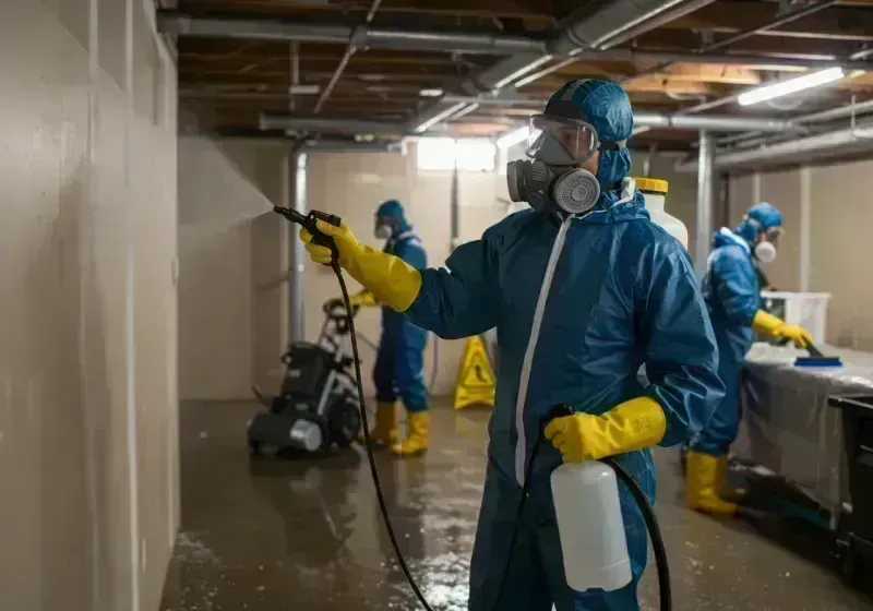 Basement Sanitization and Antimicrobial Treatment process in Davenport, FL