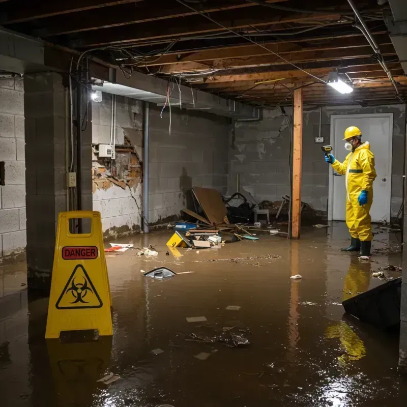 Flooded Basement Electrical Hazard in Davenport, FL Property