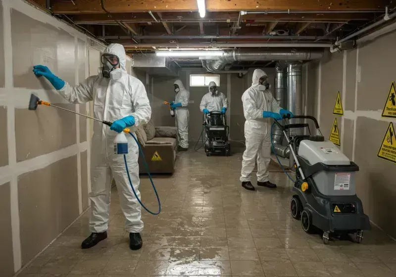 Basement Moisture Removal and Structural Drying process in Davenport, FL